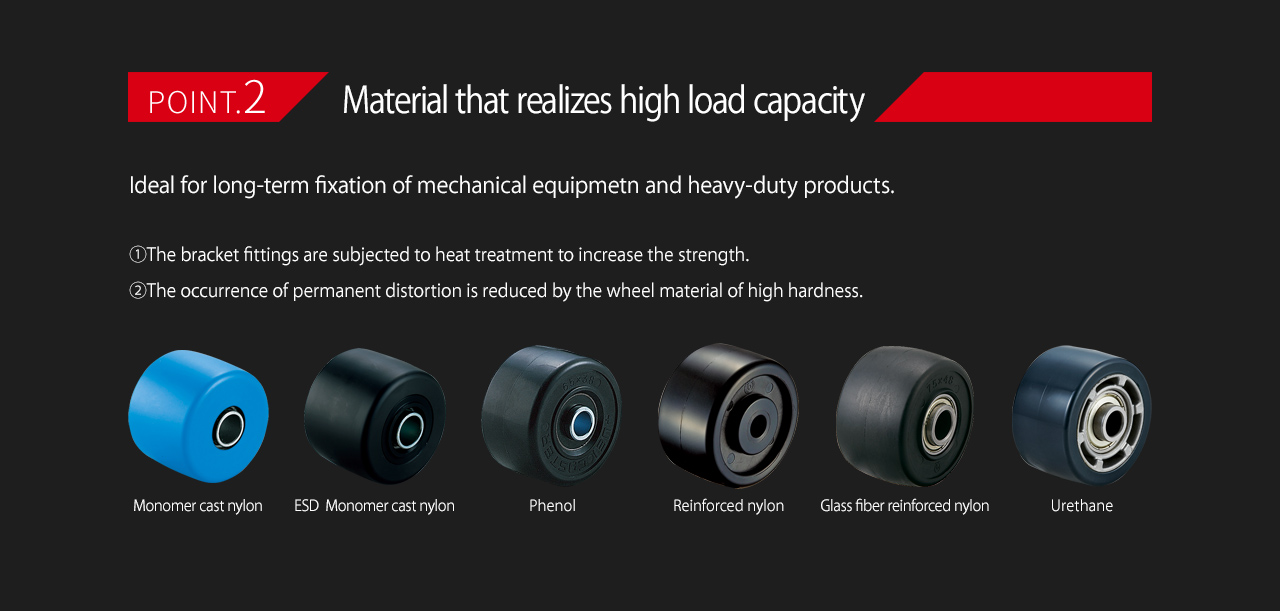 Point.2 Material that realizes high load capacity