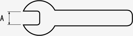 Single open-end flat wrench